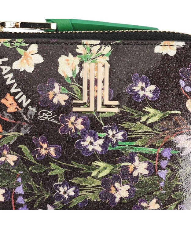 LANVIN en Bleu シャンペトル 2つ折りＬファスナー財布 ブラック