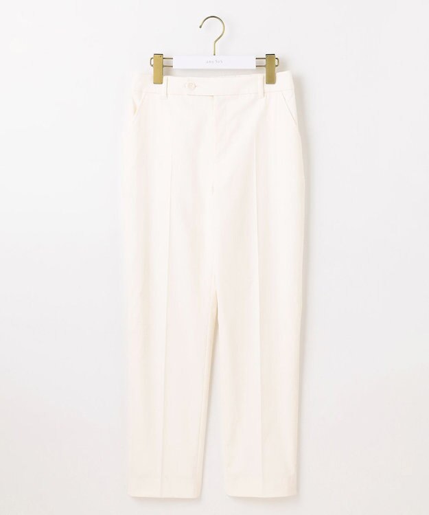 ANY SIS 【ストレッチ・接触冷感・撥水・UVカット・洗える】エアリーストレッチ テーパードパンツ オフ