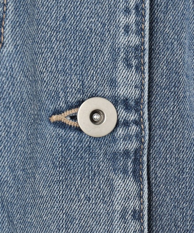 ANY L ミディデニムジャケット ブリーチ