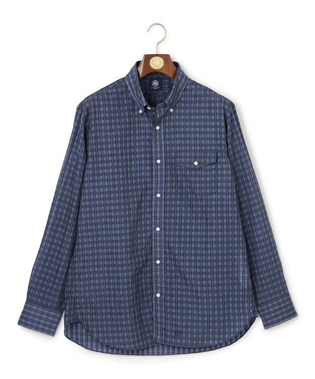 J.PRESS MEN 【こだわりの逸品】シアージャカードチェック シャツ / B.D. ネイビー系3