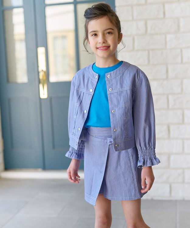 組曲 KIDS 【110-140cm】デニム ショートパンツ ブルー系