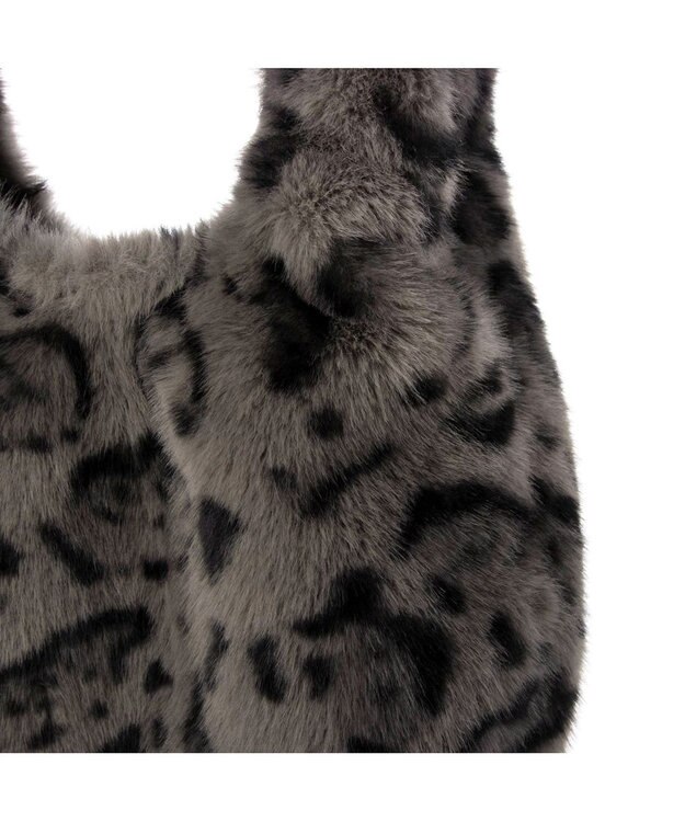 UNBILLION カシュカシュ cachecache / ミンク風エコファーショッパートート グレーレオパード