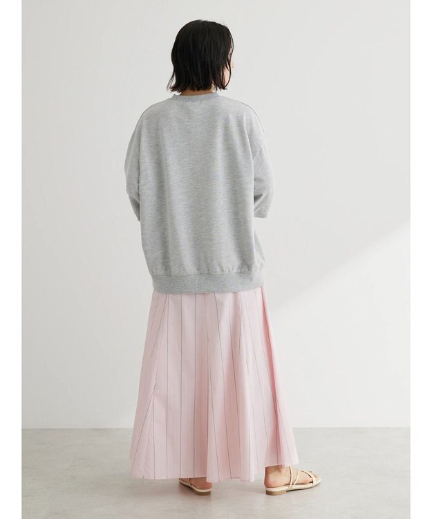 Green Parks ７分袖ロゴ裏毛プルオーバー Gray Mixture