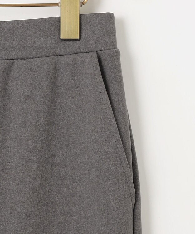 組曲 L ジョーゼットジャージーナロータイト スカート グレー系