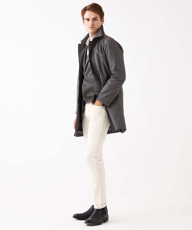 JOSEPH ABBOUD 【キングサイズ】ISKO2WAY デニム ホワイト系