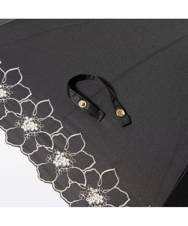 UNBILLION cache nez / グレースフラワー刺繍ショートパラソル ブラック