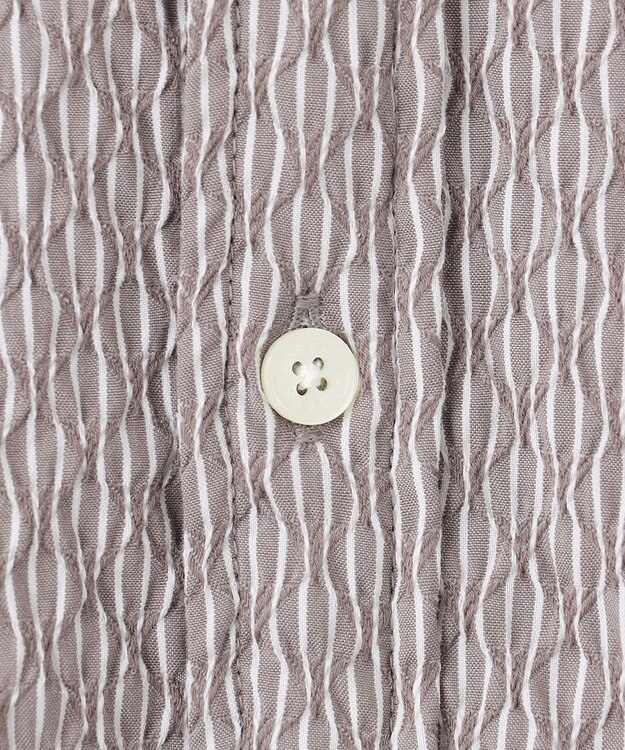 JOSEPH HOMME トライジャガード ストライプ ストレッチ    レギュラーカラーシャツ ベージュ系1