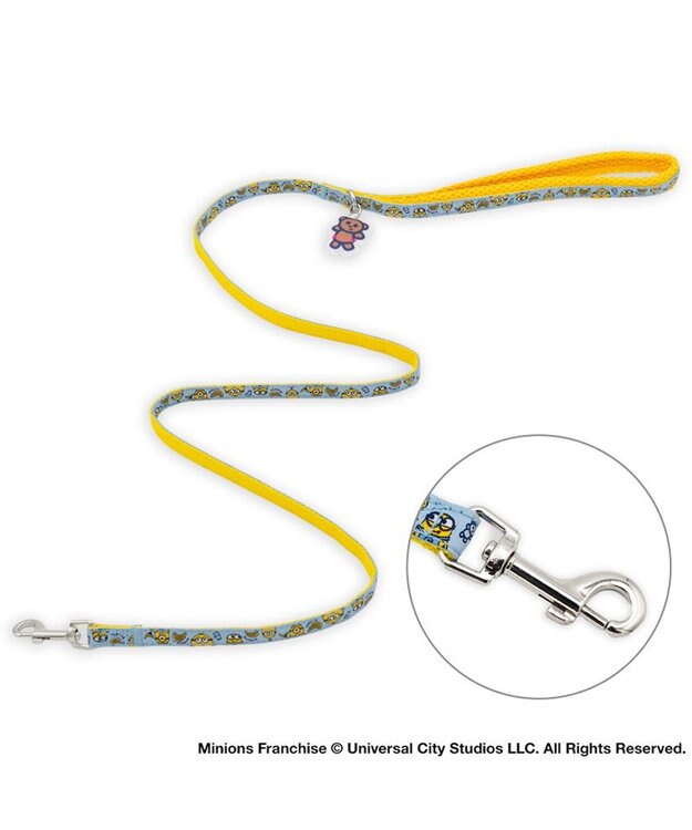 PET PARADISE ミニオン チャーム付き リード ＳＭ 中型犬 ブルー