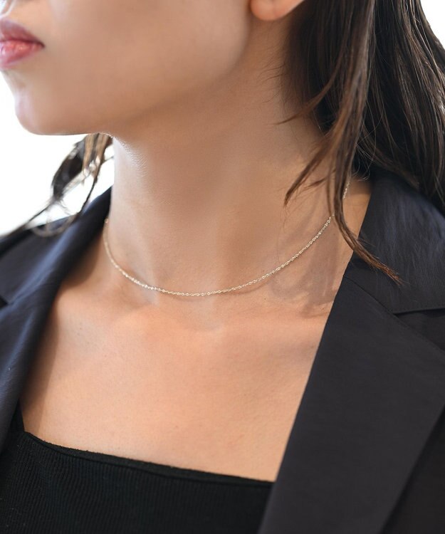 yoaa シルバー925 シンプルチェーンネックレス シルバー925