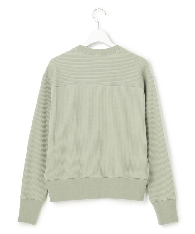 23区 S 【SLOW/洗える】ワイドリブジャージー カーディガン スモーキーグリーン系