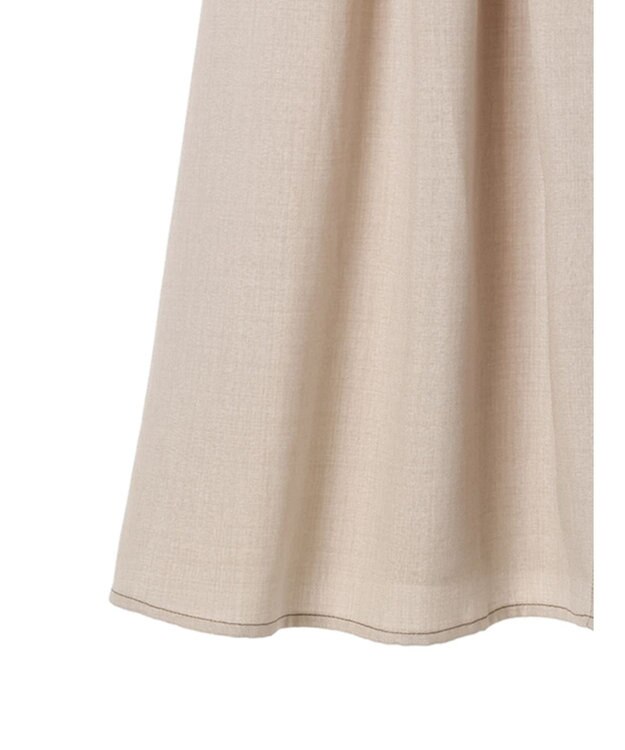 earth music&ecology 袖ドロストシャツワンピース Beige