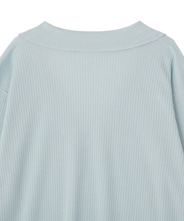 earth music&ecology テーラーカラーニットカーディガン Blue