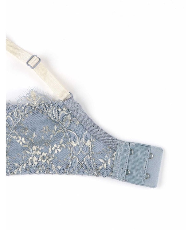 AMPHI ブラジャー 谷間メイク カップ上辺が浮きにくい Gカップまで対応 大きいサイズ 【Glama-Rich グラマリッチ ボリュームUPタイプ】 ブラ BYJ306 アンフィ／ワコール サックス