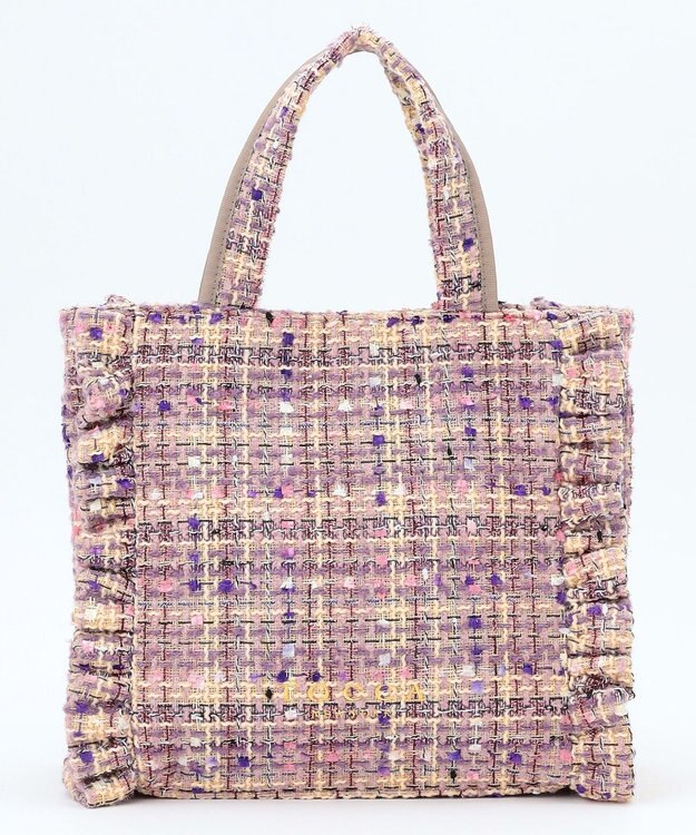 TOCCA 【美人百花掲載】【一部カラー撥水】TRIM WAVES MINITOTE ミニトートバッグ ライラック系