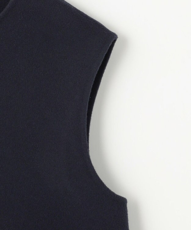 #Newans バックペプラムダブルフェイスジレ ネイビー