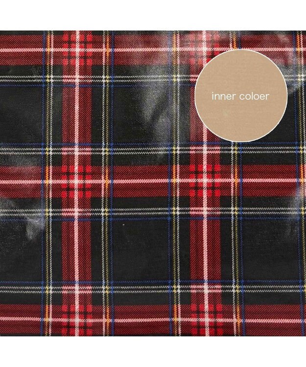 ROOTOTE 3607【ラミネート加工 肩掛け】EU.ラウンド.ラミネート-T 02：チェック・レッド