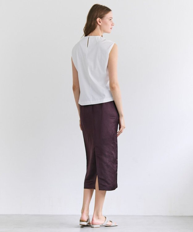 BEIGE， AFGHA / コットンドレープ スムーストップス White