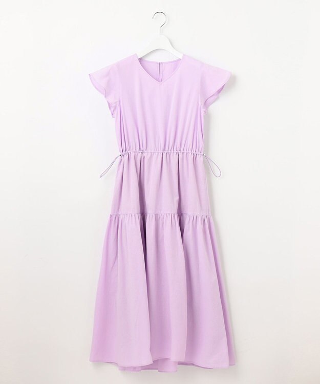 Feroux 【洗える】ドロストデザイン ワンピース ライラック系