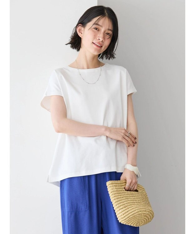 AMERICAN HOLIC バックボタンフレンチスリーブプルオーバー Off White