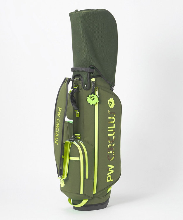 PW CIRCULUS 【25秋冬 新色追加！】【UNISEX】デタッチャブル キャディバッグ　取っ手付ポーチ・シューズケース付  ゴルフ カーキ系