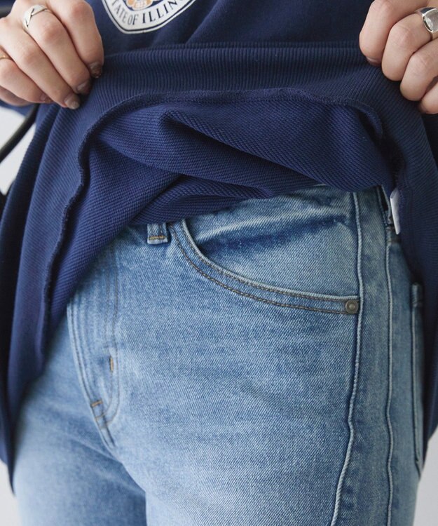 AMERICAN HOLIC カレッジロゴクラックプリント裏毛プルオーバー Navy