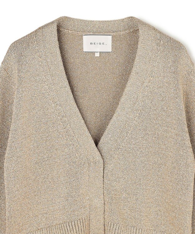 BEIGE， SPESSARTINE / Vネッククロップドカーディガン Gold