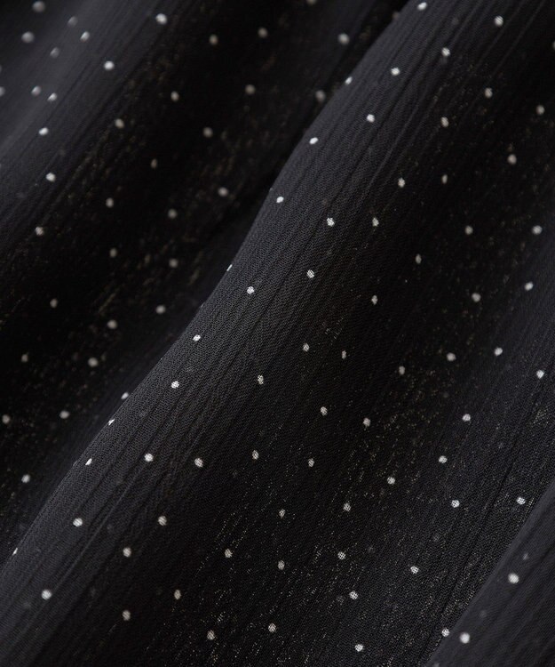 earth music&ecology レイヤードライクドット柄ブラウス Black