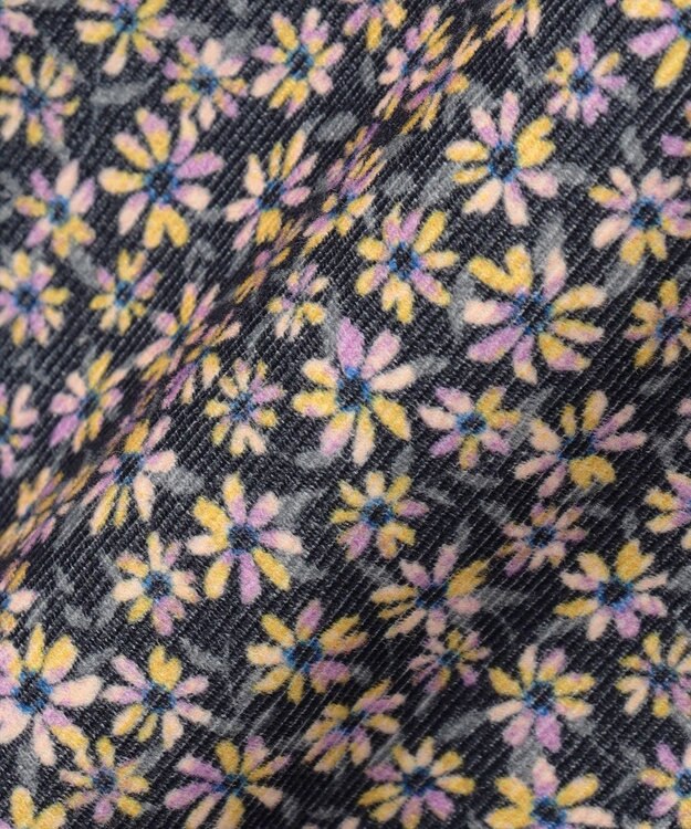 組曲 KIDS 【150-160㎝】モノトーンフラワーコーデュロイ ワンピース ブラック系5