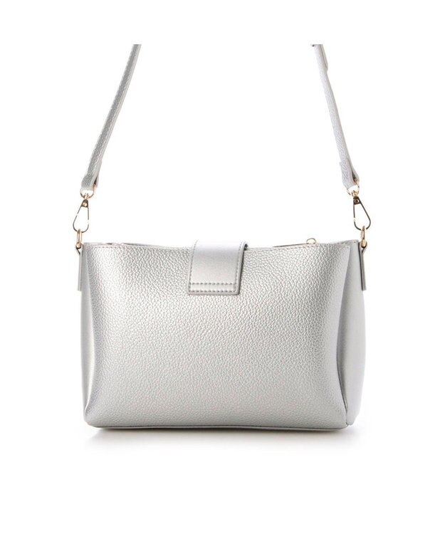 UNBILLION カシュカシュ cachecache / 横型3つ口ショルダーバッグ シルバー