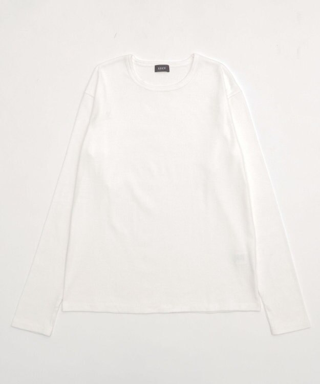 WEGO タイトフィットリブT（長袖） ホワイト