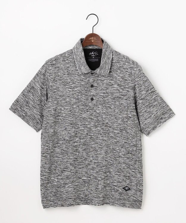 JOSEPH ABBOUD MOUNTAIN 【ゆったりシルエット】ランダムスラブリップ アウトドアポロシャツ グレー系