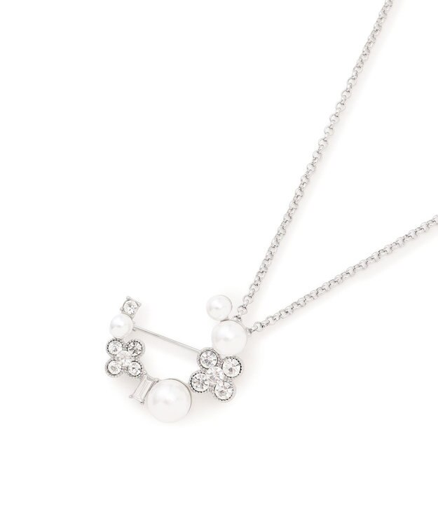 TOCCA WITH FLORA 2WAY BROOCH NECKLACE ブローチネックレス シルバー系
