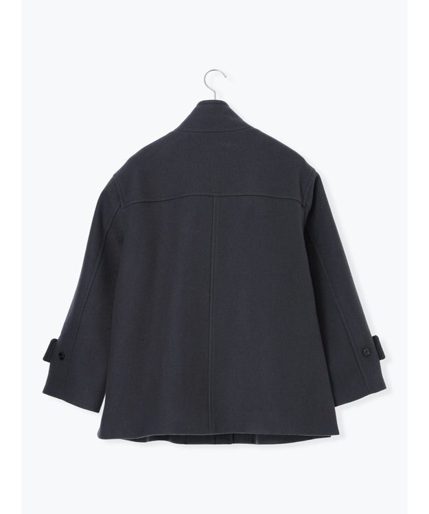 Te chichi ウールメルトンスタンドショートコート チャコールグレー