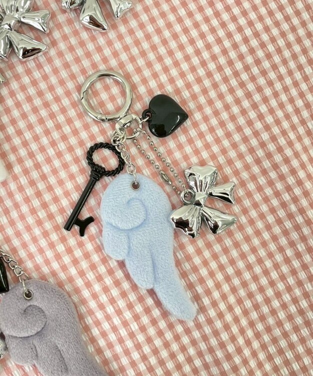 WEGO エンジェルウィングキーホルダー サックス