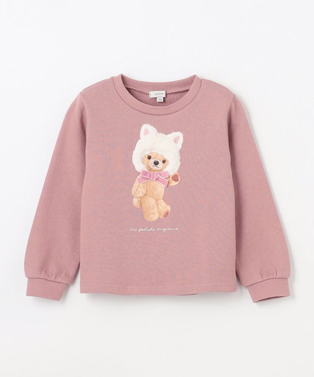 ANY KIDS 裏毛 アニマル トレーナー ピンク