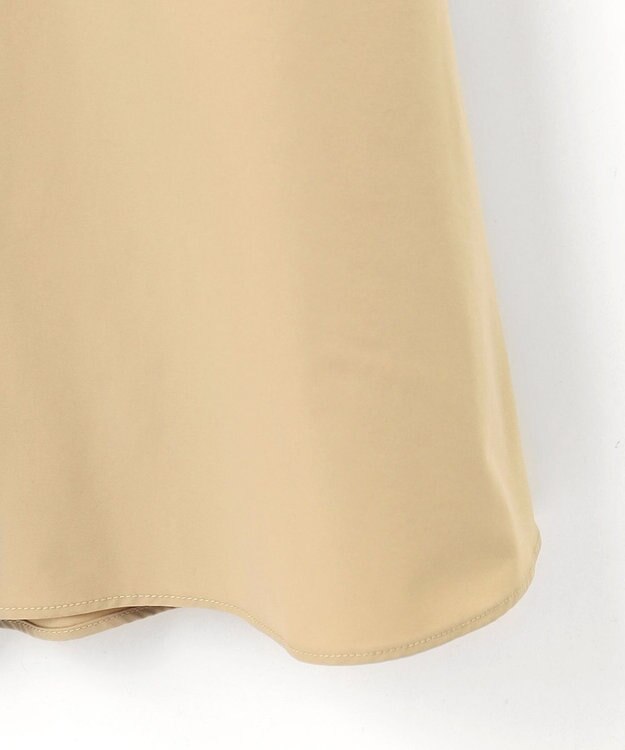 Feroux 【洗える】レイヤード風 ギャザーワンピース ベージュ系