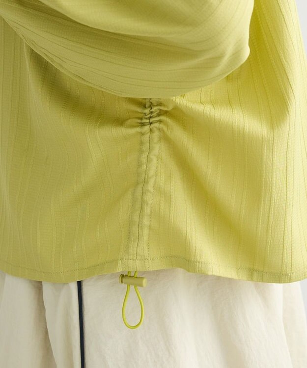 Green Parks サイドドロストショート丈シャツ（無地） Green