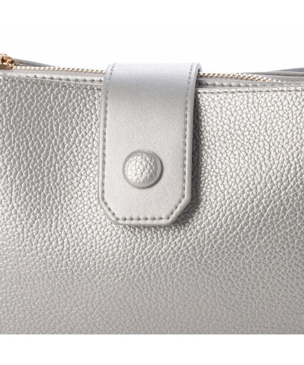 UNBILLION カシュカシュ cachecache / 横型3つ口ショルダーバッグ シルバー