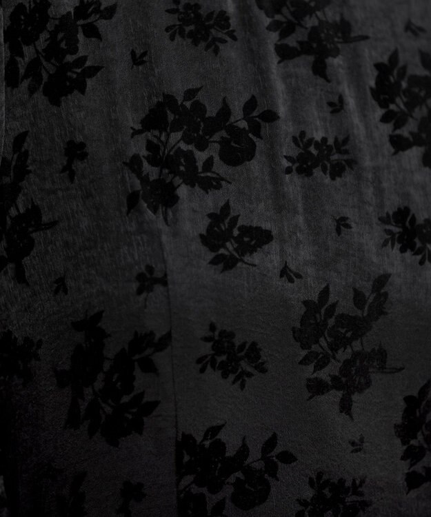 Tiaclasse 【安田美沙子さん着用・洗える】フラワーフロッキーワンピース ブラック