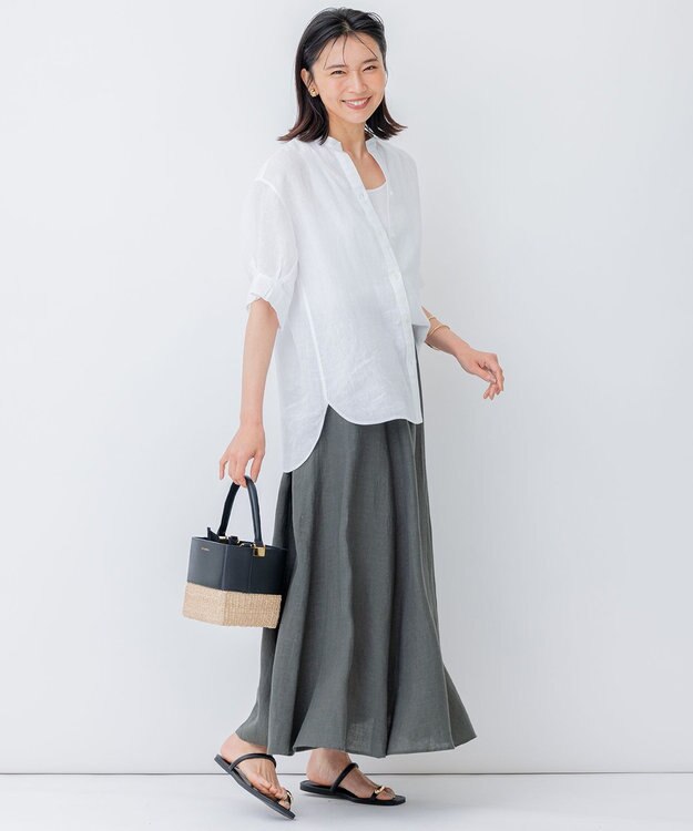 23区 VIOLAd'ORO MIRO スクエアバスケット バッグ ブラック