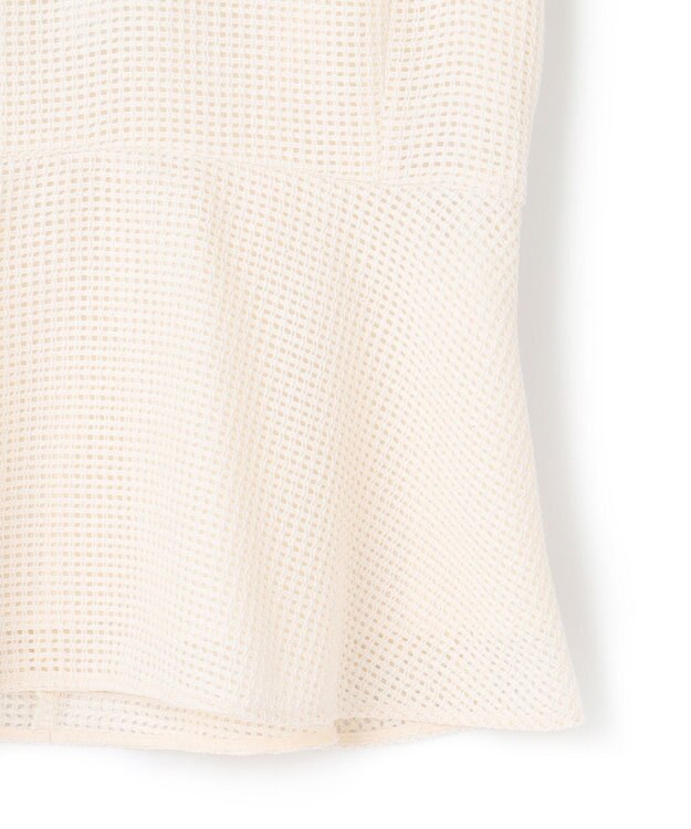 BEIGE， 【S-size】PINE / ペプラムブラウス Ecru