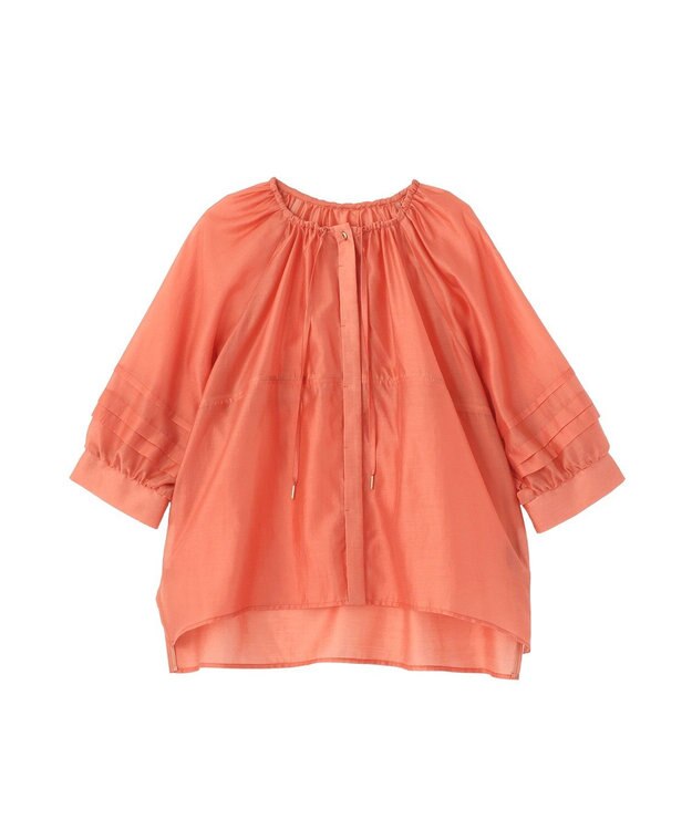 YECCA VECCA タックスリーブシアーシャツ Orange