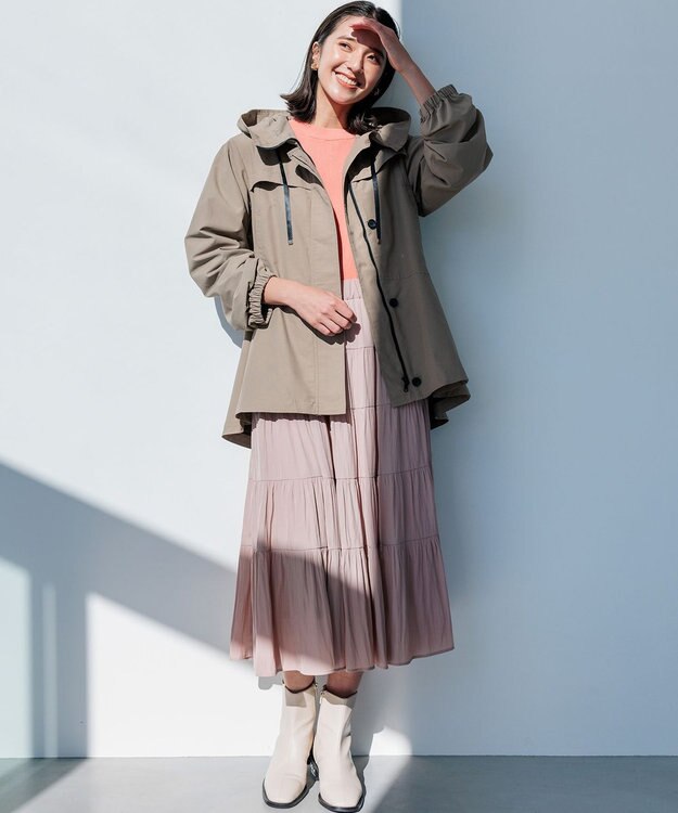 組曲 S 【WEB限定】フード付きライトブルゾン モカカーキ系