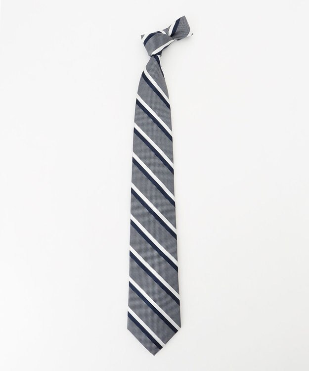 J.PRESS MEN 【フレッシャーズにもおすすめ】レジメンタル ネクタイ グレー系1