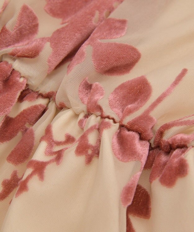 earth music&ecology ベロアフラワービスチェ Pink