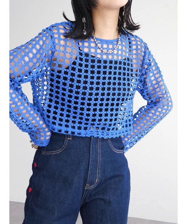 Green Parks ・ＳＵＧＡＲ　ＳＰＯＯＮ　ハナレースプルオーバー Blue