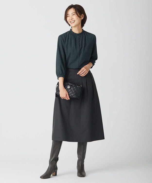 J.PRESS LADIES レザー ロングブーツ ブラウン系