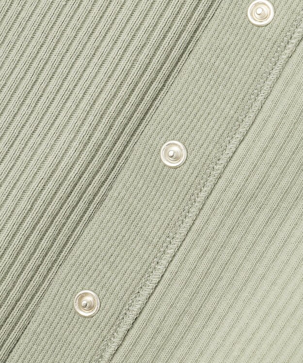 23区 S 【SLOW/洗える】ワイドリブジャージー カーディガン スモーキーグリーン系