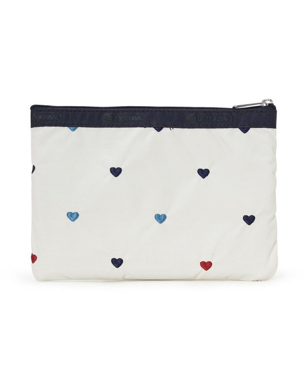 LeSportsac 3ZIP COSMETIC/トリコロールハートエンブロイダリー トリコロールハートエンブロイダリー