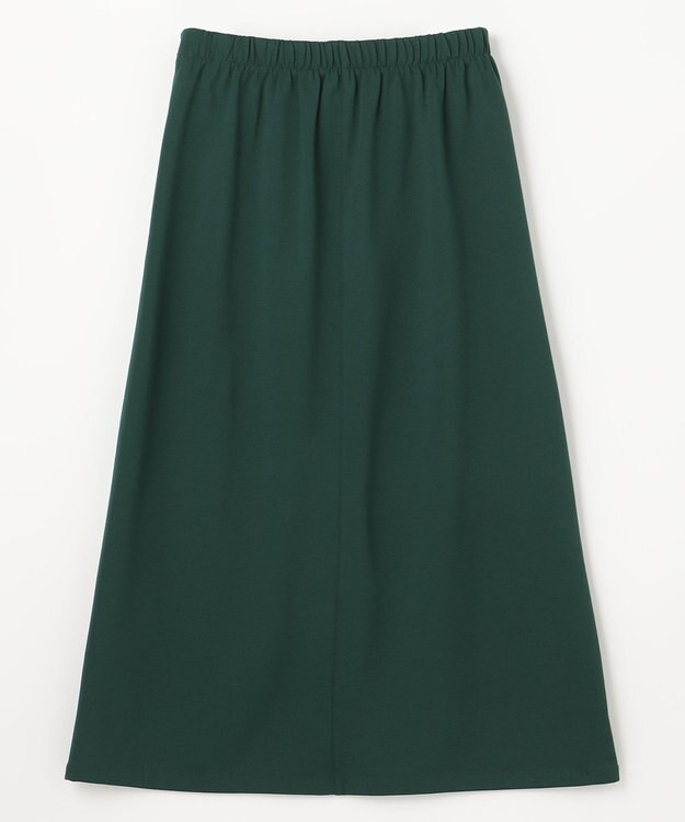 ANY 【洗濯機可/ウエストゴム】Ａラインジャージースカート グリーン